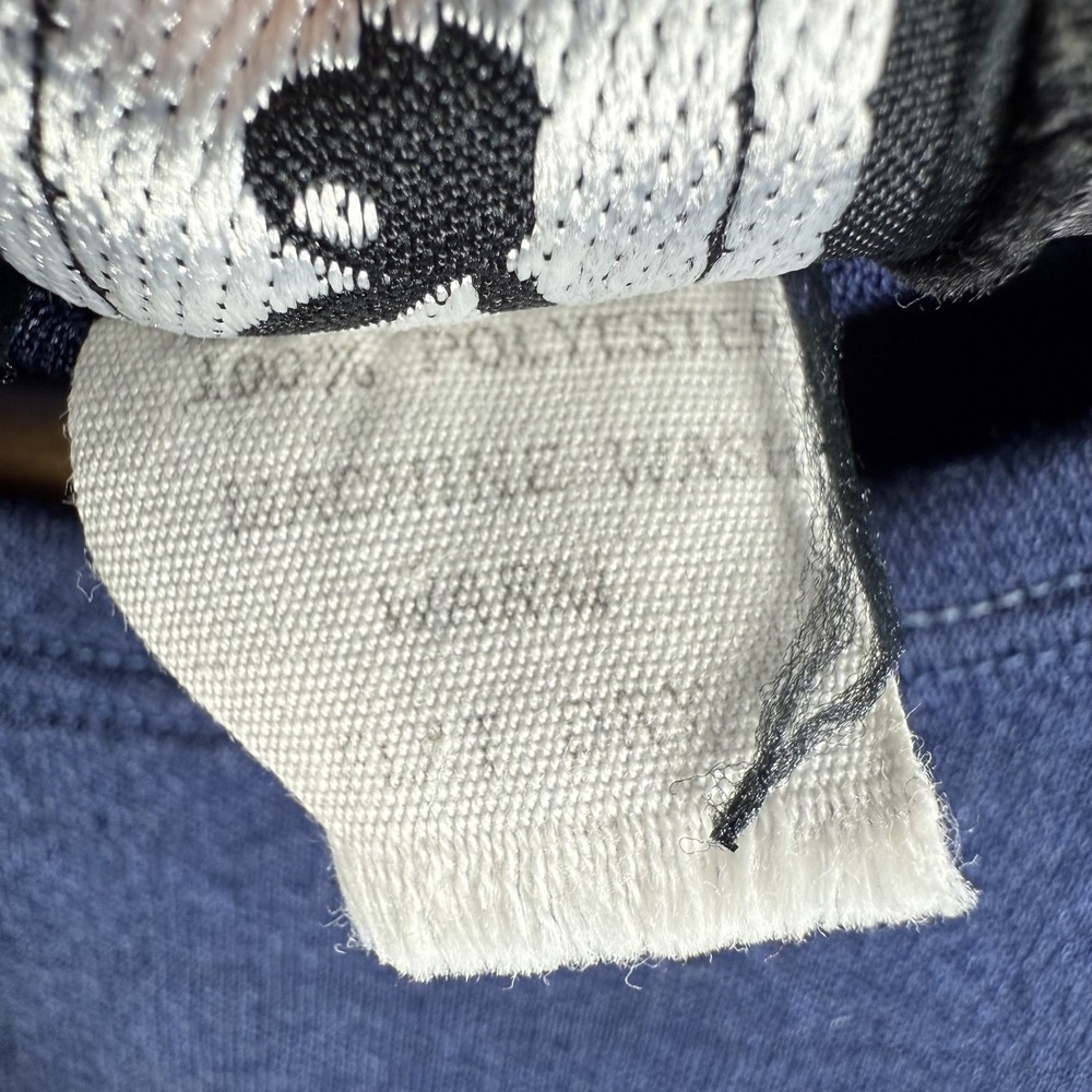 Playboy T-Shirt Womens Navy‎ Blue Vintage Made in USA Cap Sleeve - Picture 4 of 10
